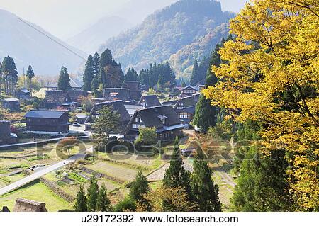 Suganuma Village View Large Photo Image Stock Image - Suganuma Village. Fotosearch