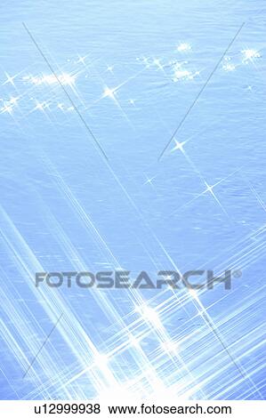 Stock Photo - Sunlight reflecting water surface, digital enhancement, Kyoto Prefecture, Honshu, Japan. Fotosearch