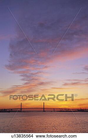 Picture - Sunrise Over Bridge. Fotosearch
