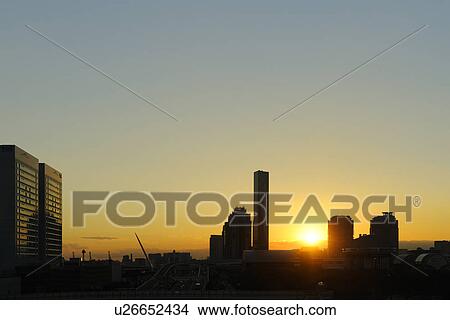 Picture - Sunset Over City. Fotosearch