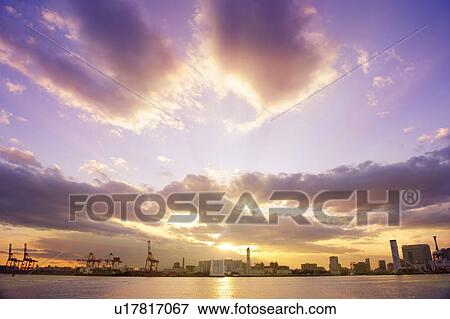 Stock Photo - Sunset Over Tokyo. Fotosearch