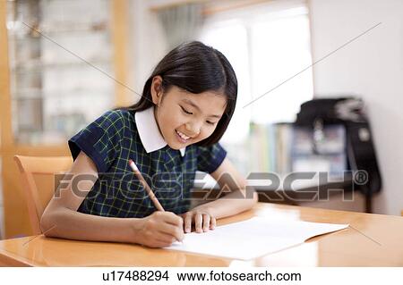 Teenage girl studying View Large Photo Image Picture - Teenage girl studying . Fotosearch