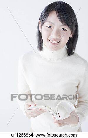Picture - Teenage Girl With Book. Fotosearch