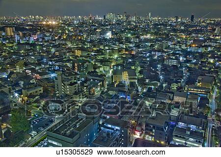 Stock Photo - Tokyo at Night. Fotosearch
