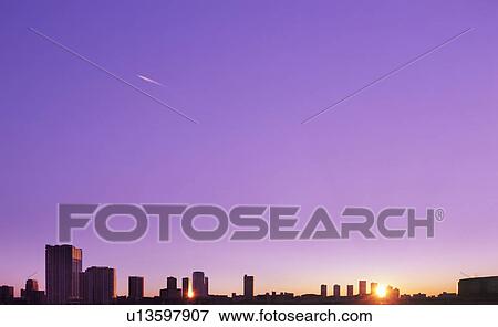 Tokyo Skyline at Dawn View Large Photo Image Stock Photo - Tokyo Skyline at Dawn. Fotosearch
