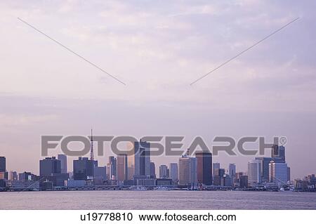 Stock Image - Tokyo Skyline at Dusk. Fotosearch