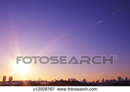 Stock Photo - Tokyo Skyline at Dusk. Fotosearch