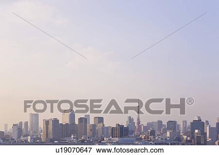 Stock Photo - Tokyo Skyline at Dusk. Fotosearch