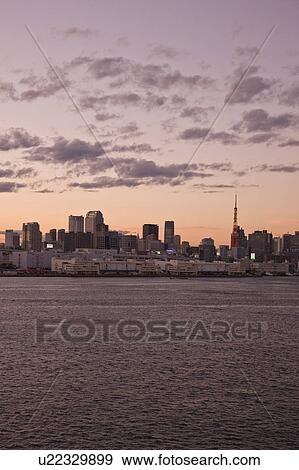 Stock Photo - Tokyo Skyline at Dusk. Fotosearch