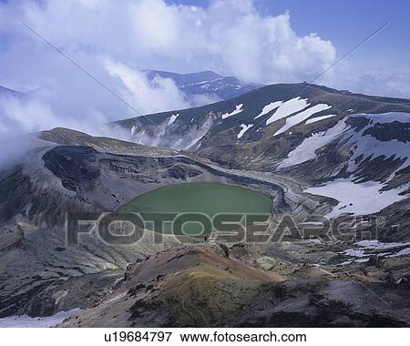 Volcanic Crater View Large Photo Image Stock Photo - Volcanic Crater. Fotosearch