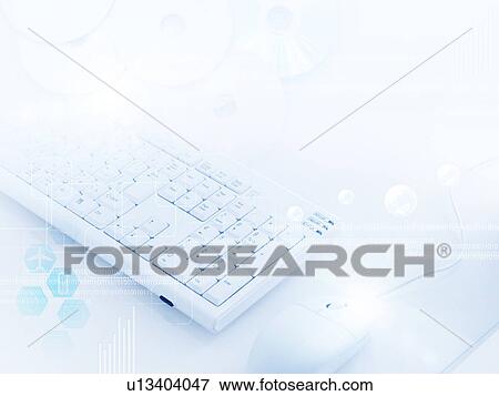 Stock Photo - White Computer Keyboard. Fotosearch