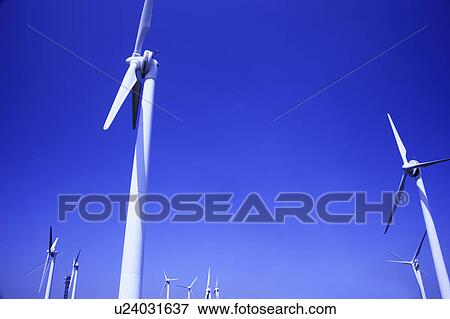 Stock Photo - Wind turbines, Mie Prefecture, Honshu, Japan. Fotosearch