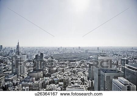 Stock Photo - Yoyogi Park and Tokyo. Fotosearch