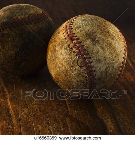 Antique baseballs on wooden floor View Large Photo Image Stock Photo - Antique baseballs on wooden floor. Fotosearch