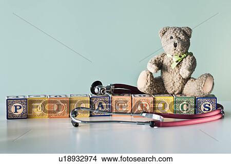 Picture - Back to school building blocks on stacked books pencil and ruler. Fotosearch