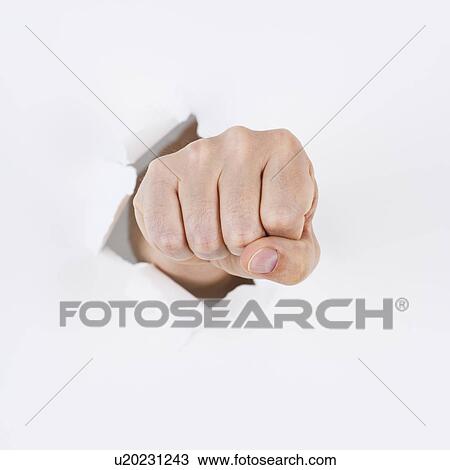Stock Image - Hand on white background. Fotosearch