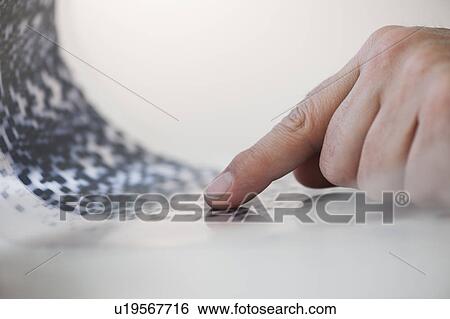 Human finger touching DNA chart View Large Photo Image Stock Photograph - Human finger touching DNA chart. Fotosearch