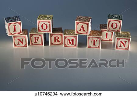 Picture - Information building blocks. Fotosearch