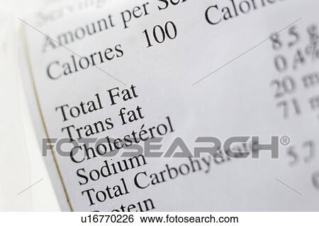 Nutrition label View Large Photo Image Stock Photograph - Nutrition label. Fotosearch