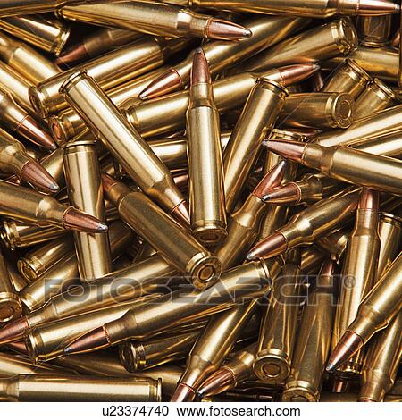 Stock Image - Pile of bullets. Fotosearch