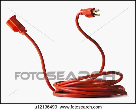 Rolled up red power cord View Large Photo Image Stock Photo - Rolled up red power cord. Fotosearch