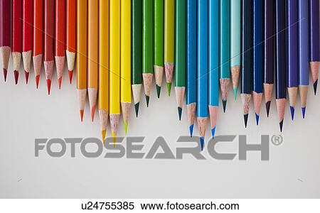 Row of colorful pencils View Large Photo Image Stock Photography - Row of colorful pencils. Fotosearch