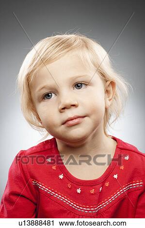 Studio portrait of girl (2-3) with blonde hair View Large Photo Image Stock Image - Studio portrait of girl (2-3) with blonde hair. Fotosearch
