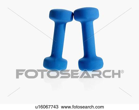 Studio shot of blue dumpbells View Large Photo Image Stock Image - Studio shot of blue dumpbells. Fotosearch