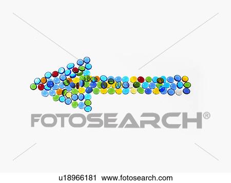 Studio shot of colorful glass beads in arrow shape View Large Photo Image Stock Image - Studio shot of colorful glass beads in arrow shape. Fotosearch