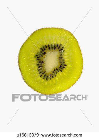 Studio shot of cross section of kiwi fruit View Large Photo Image Stock Photo - Studio shot of cross section of kiwi fruit. Fotosearch