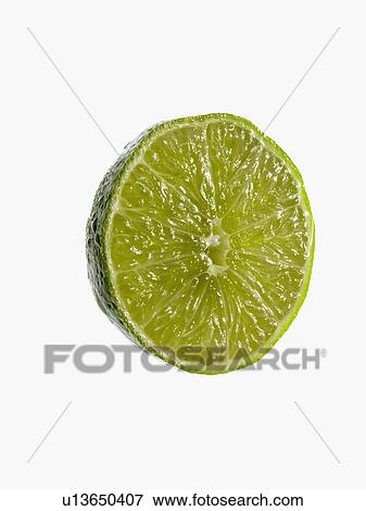 Stock Photo - Studio shot of cross section of lime. Fotosearch