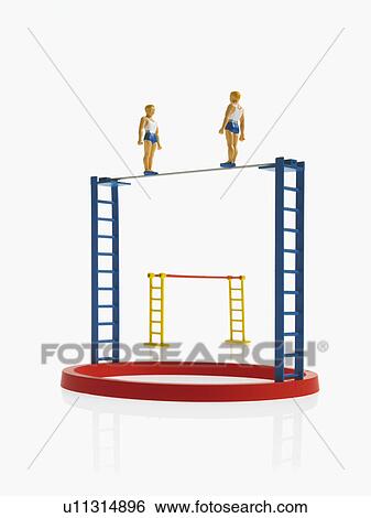 Studio shot of figurines on ladders View Large Photo Image Stock Photograph - Studio shot of figurines on ladders. Fotosearch