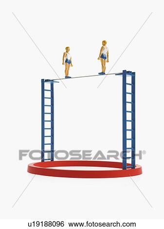 Studio shot of figurines on ladders View Large Photo Image Stock Photograph - Studio shot of figurines on ladders. Fotosearch