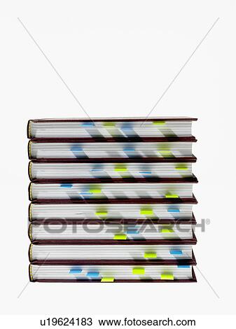 Studio shot of heap of books with index cards View Large Photo Image Stock Image - Studio shot of heap of books with index cards. Fotosearch