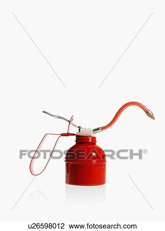 Studio shot of red oil can View Large Photo Image Stock Image - Studio shot of red oil can. Fotosearch