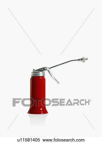 Stock Photography - Studio shot of red oil can. Fotosearch