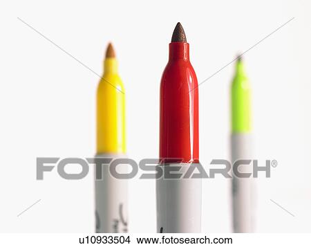 Studio shot red, green and yellow felt-tip pen View Large Photo Image Picture - Studio shot red, green and yellow felt-tip pen. Fotosearch