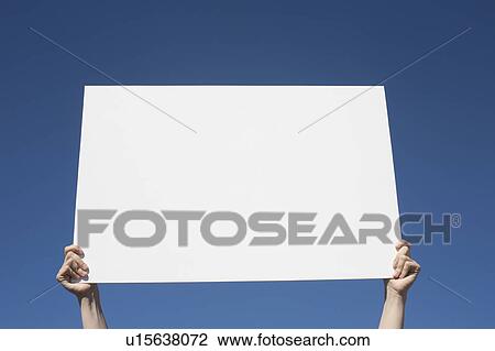 USA, Arizona, Holbrook, Human hands holding blank placard View Large Photo Image Stock Image - USA, Arizona, Holbrook, Human hands holding blank placard. Fotosearch