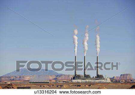 USA, Arizona, Page, Power station in desert near Lake Powell View Large Photo Image Picture - USA, Arizona, Page, Power station in desert near Lake Powell. Fotosearch