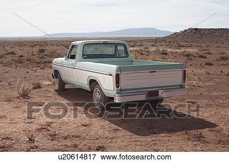 USA, Arizona, Winslow, Pick-up truck on desert View Large Photo Image Stock Photo - USA, Arizona, Winslow, Pick-up truck on desert. Fotosearch