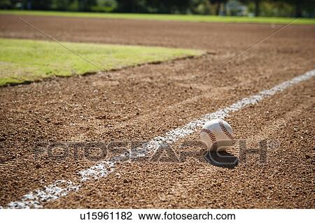 Stock Image - USA, California, Ladera Ranch, baseball diamond. Fotosearch