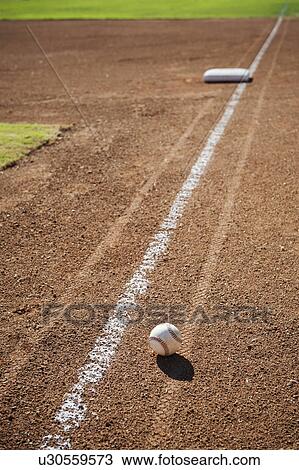 Stock Image - USA, California, Ladera Ranch, baseball diamond. Fotosearch