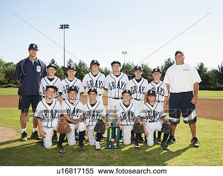 USA, California, Ladera Ranch, portrait of little league players (aged 10-11) View Large Photo Image Stock Photography - USA, California, Ladera Ranch, portrait of little league players (aged 10-11). Fotosearch