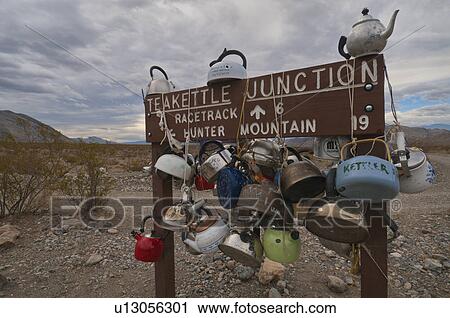 USA, California, Tea Kettle Junction road sign View Large Photo Image Stock Image - USA, California, Tea Kettle Junction road sign . Fotosearch