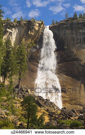 Stock Image - USA, California, Yosemite National Park, Nevada Falls. Fotosearch