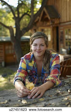 USA, Colorado, Young smiling woman, portrait View Large Photo Image Stock Image - USA, Colorado, Young smiling woman, portrait. Fotosearch