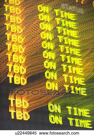 Stock Photography - USA, Massachusetts, Boston, arrival departure board. Fotosearch