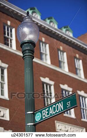 USA, Massachusetts, Boston, Beacon Street sign View Large Photo Image Stock Photo - USA, Massachusetts, Boston, Beacon Street sign. Fotosearch