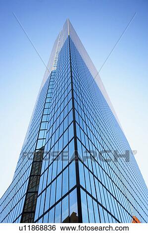 Stock Photograph - USA, Massachusetts, Boston, low angle view of skyscraper. Fotosearch