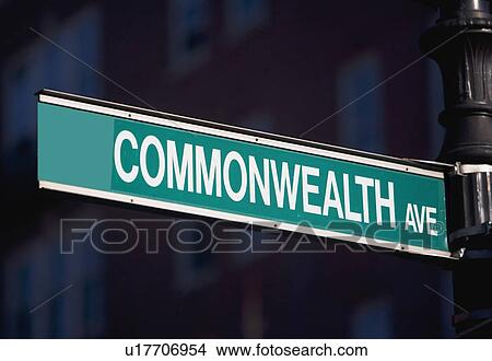 USA, Massachusetts, Boston, Commonwealth Avenue sign View Large Photo Image Picture - USA, Massachusetts, Boston, Commonwealth Avenue sign. Fotosearch